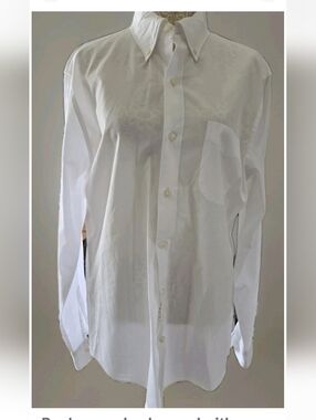 J Crew White Secret Wash Slim Fit Woman's Button-Down Shirt Size M